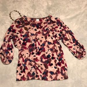 Pippa silk shirt with stone Necklace